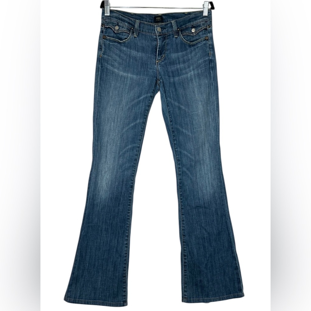 Citizens Of Humanity COH Flared Low Rise Denim Jeans Size 27 Flap Pockets Y2K